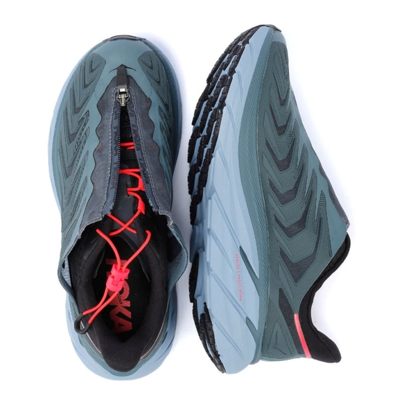 NEW HOKA One One Goblin Blue/Blue Graphite U Project Clifton Quicklace Sneakers